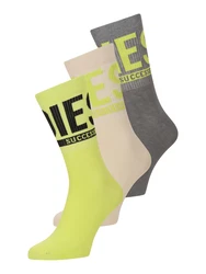 Diesel Socken 'SKM-RAY' Threepack ecru/limone/dunkelgrau/schwarz