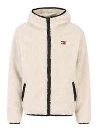 Fleecejacke beige / schwarz