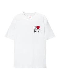 T-Shirt hellblau / braun / dunkelrot / wei