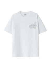 T-Shirt grau / wei