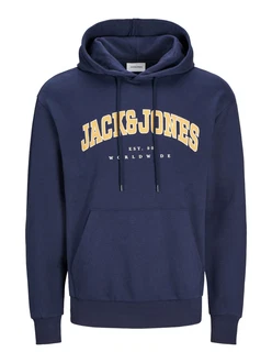 Jack & Jones Sweatshirt JJECaleb navy/zitrone/wei