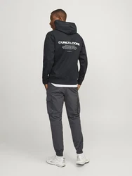 JACK & JONES Sweatshirt 'JCOAERO' schwarz/wei