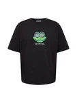 WEEKDAY T-Shirt 'Great' grün/schwarz/weiß