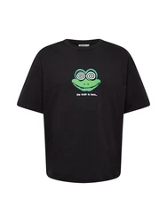 WEEKDAY T-Shirt 'Great' grün/schwarz/weiß