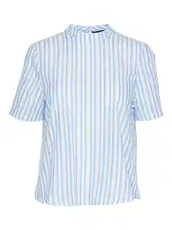 Halenka 'VMOLLIE' světlemodrá / offwhite