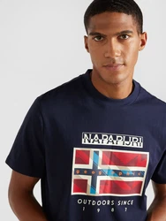 Napapijri T-Shirt Dorees beige/marine/hellblau/rot