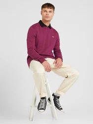 Tommy Jeans Pullover 'ESSENTIAL' beere/rot/offwhite