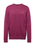 Tommy Jeans Pullover 'ESSENTIAL' beere/rot/offwhite