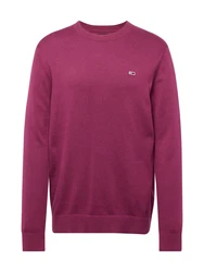 Tommy Jeans Pullover 'ESSENTIAL' beere/rot/offwhite