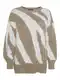 VERO MODA Pulover 'VMNancy'  temno bež / off-bela