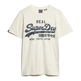 T-Shirt 'Classic' ecru / schwarz