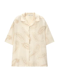 Hemd beige / wollwei