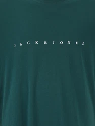 Jack & Jones Plus T-Shirt 'JJESTAR' smaragd/wei