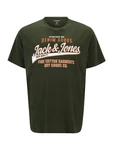 Jack & Jones Plus T-Shirt oliv/mandarine/wei Jack & Jones Plus T-Shirt oliv/mandarine/wei