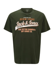 Jack & Jones Plus T-Shirt oliv/mandarine/wei