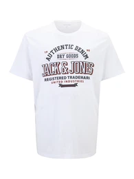 Plus T-Shirt marine / dunkelrot / wei