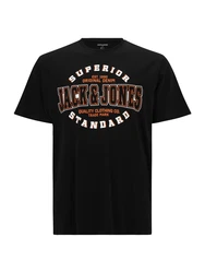 Jack & Jones Plus T-Shirt orange/schwarz/wei