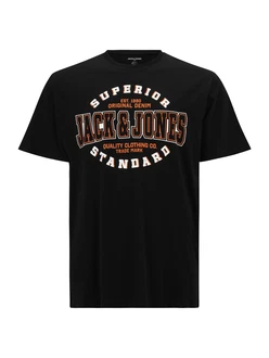 Jack & Jones Plus T-Shirt orange/schwarz/wei