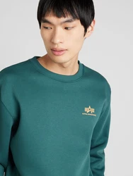 ALPHA INDUSTRIES Sweatshirt dunkelgrn/orange