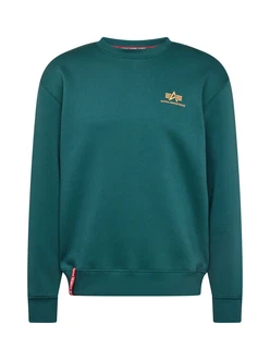 ALPHA INDUSTRIES Sweatshirt dunkelgrn/orange ALPHA INDUSTRIES Sweatshirt dunkelgrn/orange