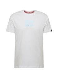 ALPHA INDUSTRIES T-Shirt hellblau/weiß