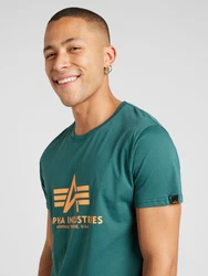 ALPHA INDUSTRIES T-Shirt smaragd/orange