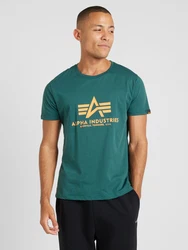 ALPHA INDUSTRIES T-Shirt smaragd/orange