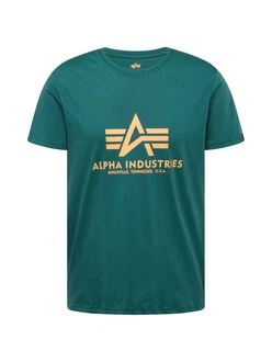 ALPHA INDUSTRIES T-Shirt smaragd/orange ALPHA INDUSTRIES T-Shirt smaragd/orange