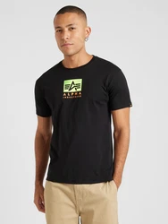 ALPHA INDUSTRIES T-Shirt limette/orange/schwarz