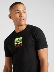 ALPHA INDUSTRIES T-Shirt limette/orange/schwarz