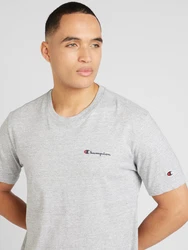 Champion T-Shirt Crewneck Kurzarmshirt navy/graumeliert/rot
