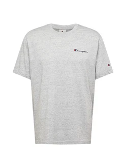 Champion T-Shirt Crewneck Kurzarmshirt navy/graumeliert/rot