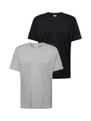 Champion T-Shirt 2Pack Crew-Neck Authentic Athletic Apparel (2-tlg.) graumeliert/schwarz