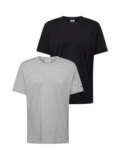 Champion T-Shirt 2Pack Crew-Neck Authentic Athletic Apparel (2-tlg.) graumeliert/schwarz