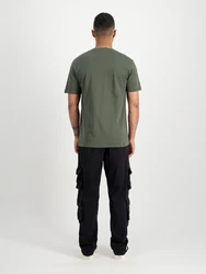ALPHA INDUSTRIES T-Shirt hellgrau/oliv/weiß