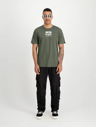 ALPHA INDUSTRIES T-Shirt hellgrau/oliv/weiß
