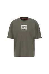 T-Shirt hellgrau / oliv / wei