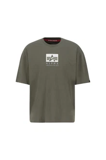ALPHA INDUSTRIES T-Shirt hellgrau/oliv/weiß