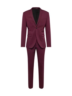 JACK & JONES Anzug Franco Dunkelrot/Lila/Bordeaux/Rosa/Dunkelrot/Bordeaux/Lila/Rosa/Dunkelrot/Bordeaux/Lila/Rosa
