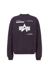 ALPHA INDUSTRIES Sweatshirt aubergine/weiß