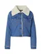 WRANGLER Prehodna jakna 'ONCE LOVED'  moder denim / volneno bela