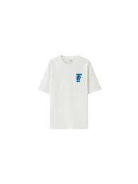T-Shirt grau / wei / offwhite