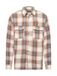 Hemd hellbeige / hellblau / dunkelorange