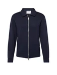 SELECTED HOMME Sweatjacke 'SLHEMANUEL SOFT FULL ZIP SWEAT NOOS' nachtblau