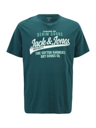 Jack & Jones Plus T-Shirt smaragd/tanne/wei