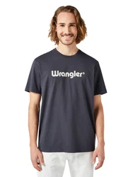 Wrangler T-Shirt Logo Tee schwarz/wei