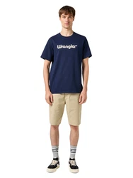 Wrangler T-Shirt Logo Tee marine/weiß