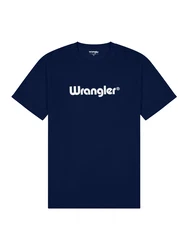 Wrangler T-Shirt Logo Tee marine/weiß