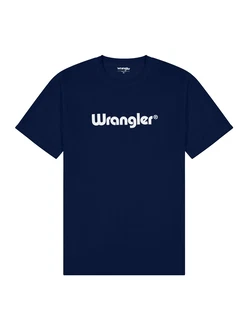 Wrangler T-Shirt Logo Tee marine/weiß Wrangler T-Shirt Logo Tee marine/weiß