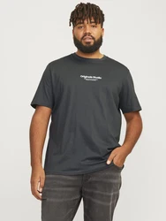 Jack & Jones Kurzarmshirt JORVESTERBRO TEE SS CREW NECK NOOS anthrazit/wei